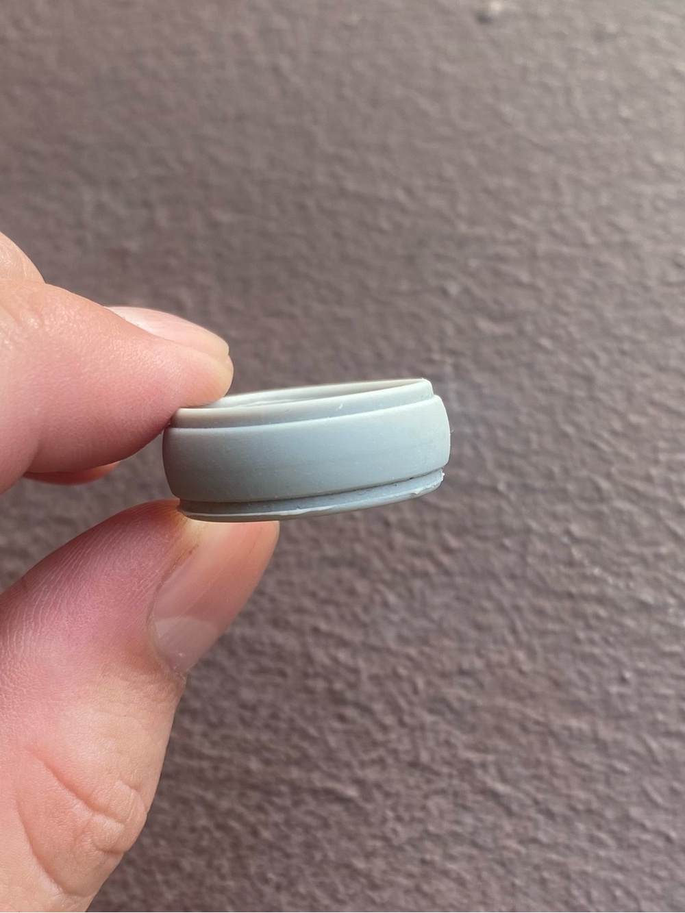 Light Grey Silicone Activewear Band / Ring Size 10